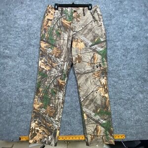 Under Armour Mens Realtree Xtra Camo Hunting Pants 1299248 Brown Green 32x32